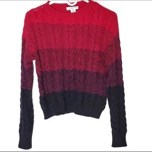 Liz Claiborne Cable Knit Ombre Sweater PL